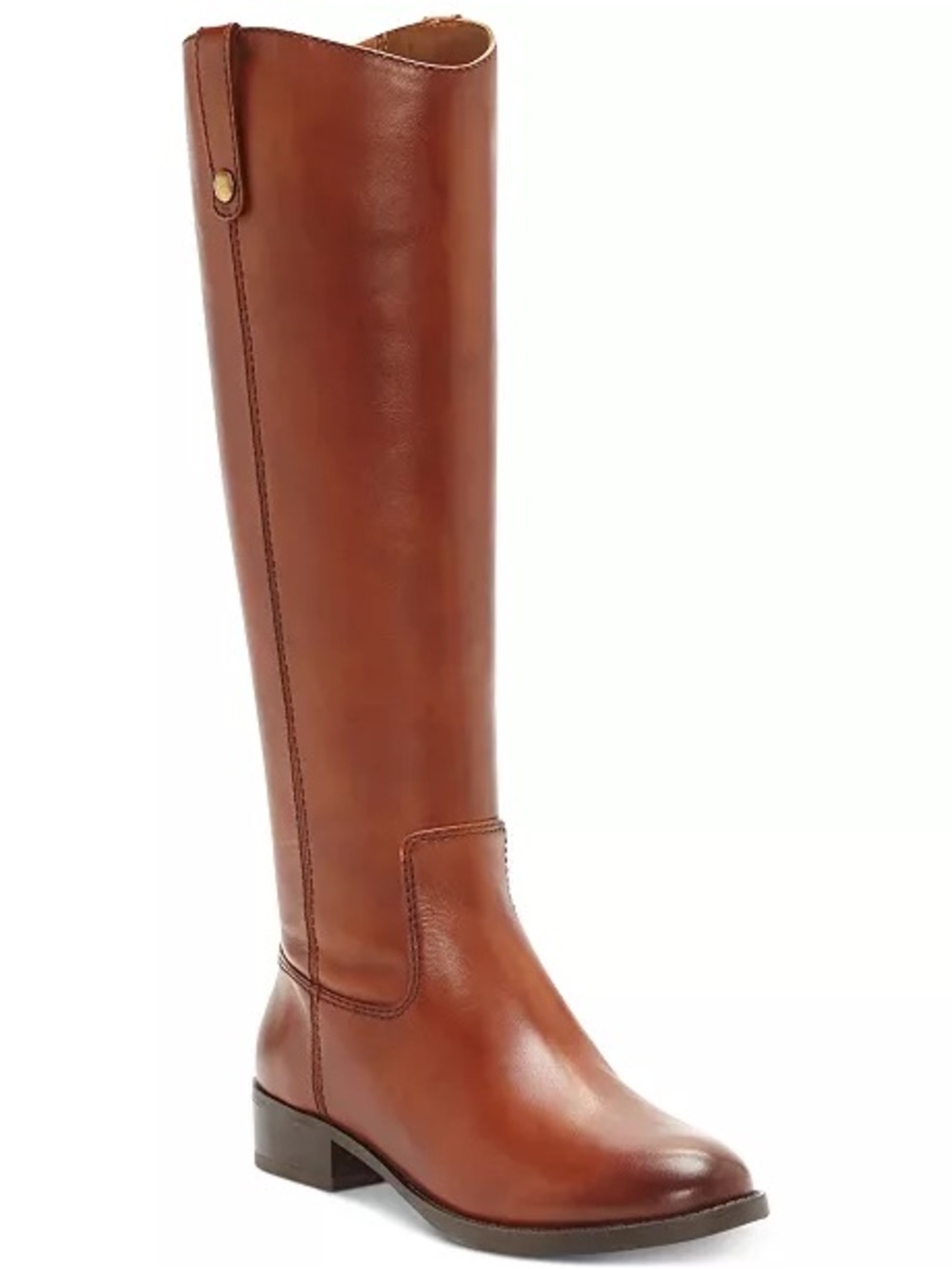 I.N.C International Concepts Fawne Leather Knee High Boots-Cognac Leather 8.5 XW